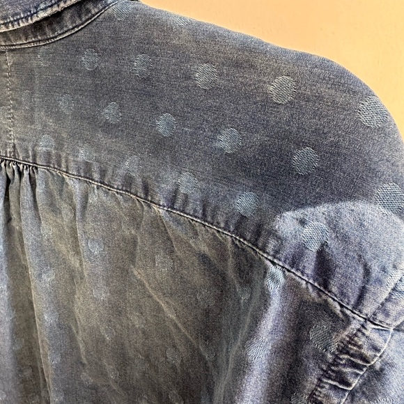 Scotch & Soda chambray jean button up shirt polka dot detail size XL - Picture 10 of 11